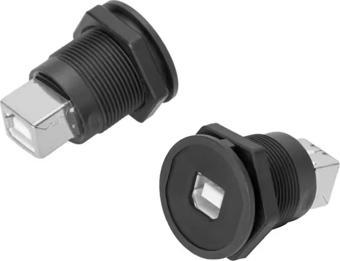 POWERMASTER USB-04C-BK 22 MM PANO TİP SİYAH USB B DİŞİ SOKET