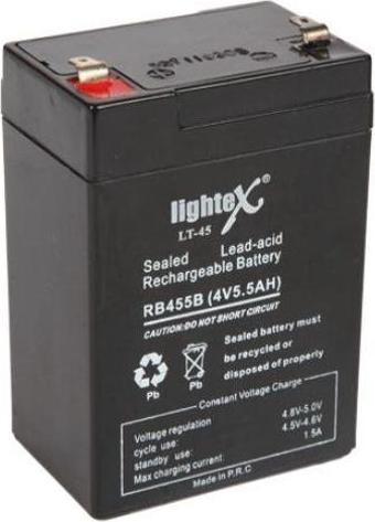 LIGHTEX LT-45N 4 VOLT - 5 AMPER KURU AKÜ (IŞILDAK AKÜSÜ)