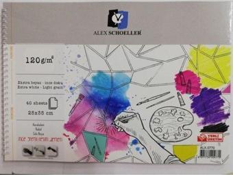 Alex Schoeller Spiralli Resim Defteri 40 Yp. 25x35-120 gr