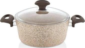 Falez Creamy Granit Tencere Derin Tencere 22 CM - CRE 3019