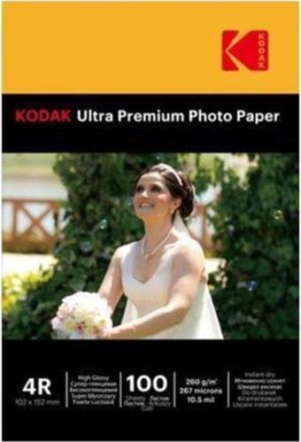 Kodak 260Gr 10X15Cm Ultra Premium Parlak Inkjet Fotoğraf Kağıdı