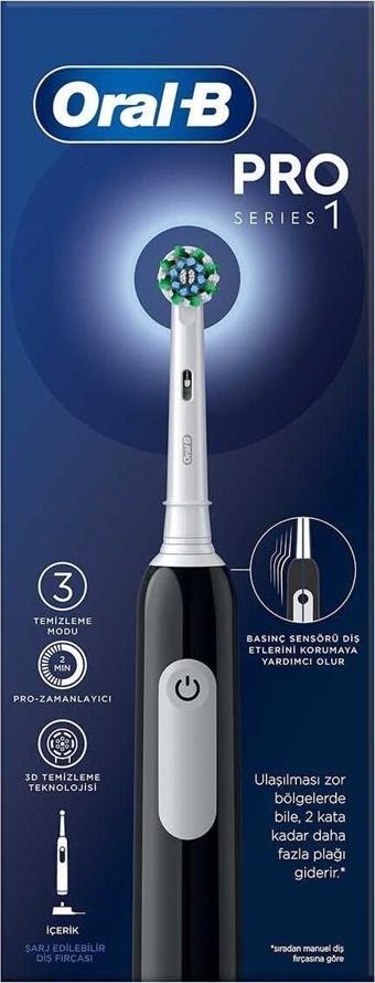 Oral-B Pro Series 1 3D Cleaning Şarjlı Diş Fırçası Siyah