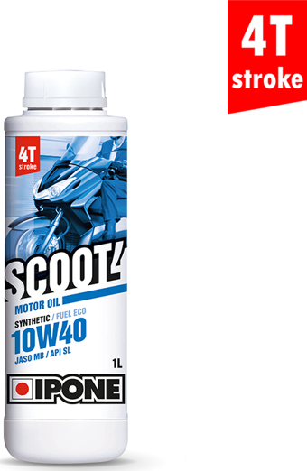 Ipone Scoot 4 10W40 4T Sentetik Scooter Motor Yağı 1L