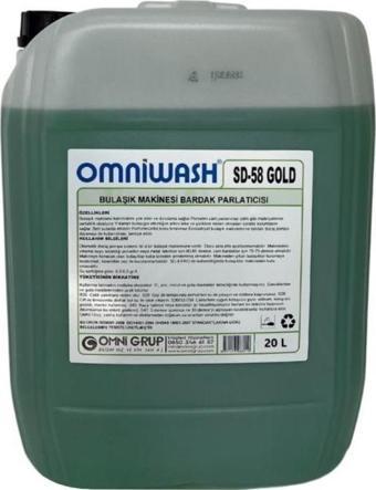 Omniwash SD-58 Gold Endüstriyel Sıvı Bulaşık Makine Parlatıcı 20 lt