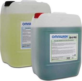 Omniwash SD-6 Pro 20 Lt Endüstriyel Bulaşık Makine Deterjanı + SD-8 Pro 20 Lt Parlatıcı