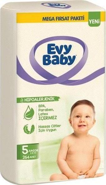 Evy Baby Bebek Bezi Mega Fırsat Paketi 5 Numara 264 Adet