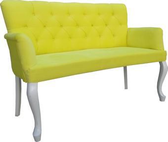 Berjer 12523 ASLAN Ayak Model beyaz Babyface Kumaş Kapitone SARI renk El yapım