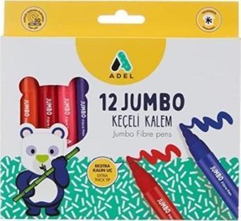 Adel Jumbo Keçeli Kalem 12 Renk