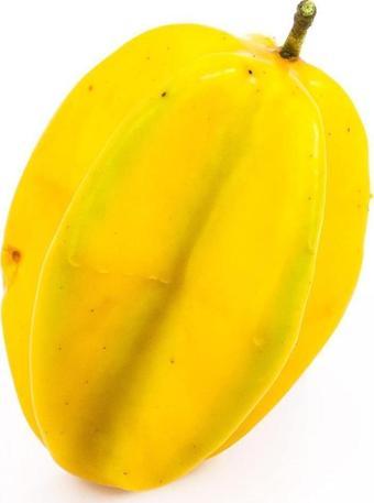 Yapay Meyve Carambole Star Fruit Yapay Yıldız Meyvesi Sarı 1adet