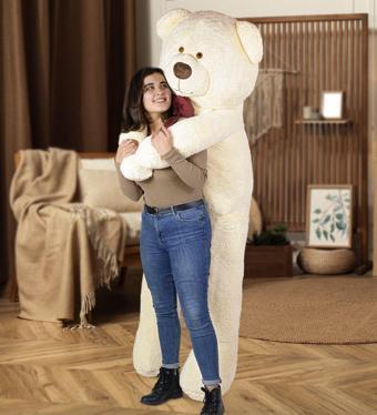 Pandamkee 200 Cm Papyonlu Peluş Ayı-Dev Boy-Sevgiliye Özel Hediye - % 100 Yerli