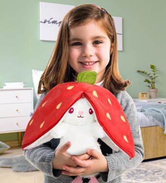Pandamkee Çilek Tavşan Çantalı 50 Cm