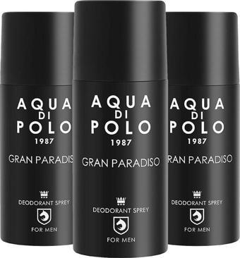 Aqua Di Polo 1987 Gran Paradiso 150 ml üçlü Erkek Deodorant Seti STCC004401