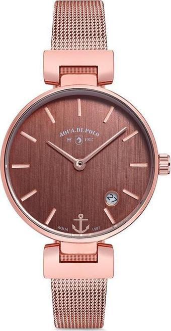 Aqua Di Polo 1987 Kahverengi Çelik Kadın Kol Saati APWA031304