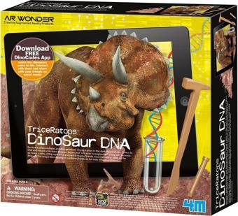 4M Kaz ve Keşfet Işıldayan Dinazorlar Canlanıyor Serisi Triceratops Paleontoloji Bilimi Oyuncakları