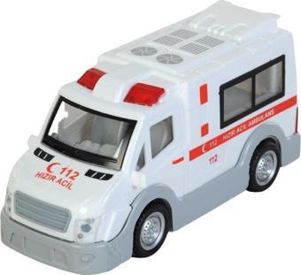 Sür Bırak Ambulans Arabası Büyük Boy 17cm Büyük Boy Ambulans