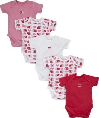 Mothercare Kısa Kollu Body 5 li Bebek Body Minik Lady 18-24 Ay