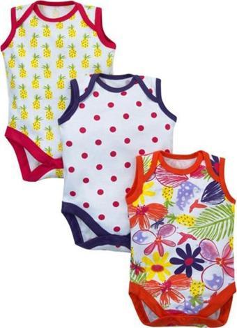 Mothercare Kolsuz Atlet Body 3 lü Bebek Body Yaz Neşesi 0-3 Ay