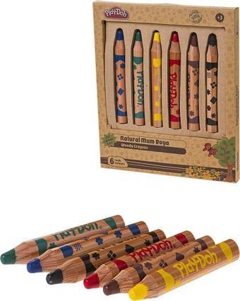 Play-Doh Naturel Mum Boya 6 Renk Play-Doh Woody Crayons