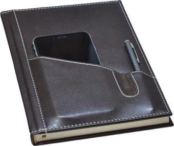 DERİ KAPAK DEFTER AJANDA TARİHSİZ KARELİ 17X24 CM