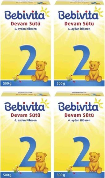 Bebivita Bebek Sütü 500 Gr No:2 4'Lü Set