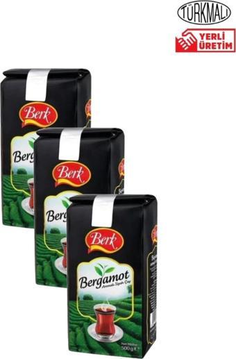 Berk Bergamot Aromalı Çay 500 Gr X3 Adet (1,5 Kg )