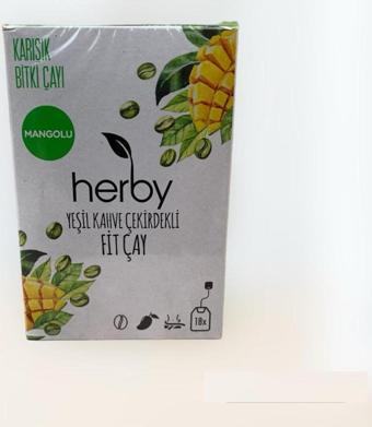 Herby Fit Tea Mangolu Yeşil Kahve Çekirdekli e Destek Form Bitki Çayı