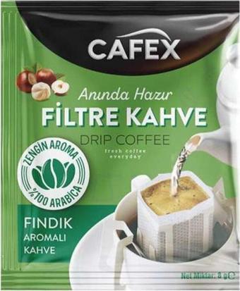 Cafex Filtre Kahve Fındık Aromalı 8 Gr (Paket 16 Adet)