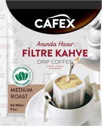 Cafex Filtre Kahve Tek Içimlik Medıum Roast 10 Adet x 8Gr