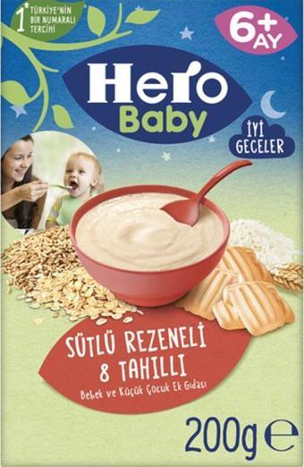 Hero Baby Sutlu Bıskuvılı 8 Tahıllı 200G