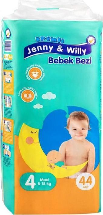 Jenny & Willy Bebek Bezi Vegan 4 Beden 8 - 18 Kg 2 - 5 Kg Ekonomi Paketi 40 Adet