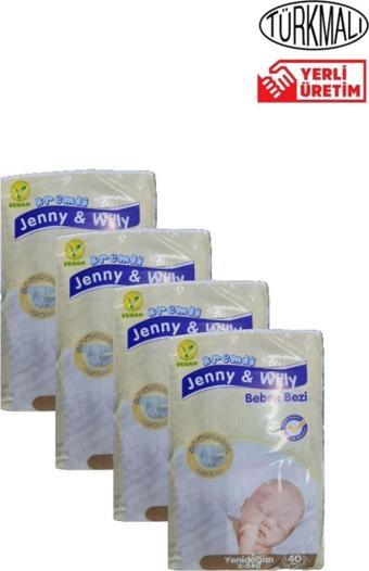 Jenny & Willy Bebek Bezi Yenidoğan 2 - 5 Kg 40 Lı Paket 4 Adet Jenny & Willy