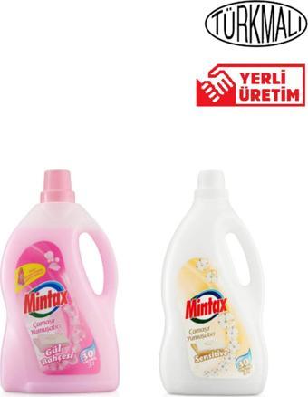 Mintax Mintax Çamaşır Yumuşatıcısı 3 Lt Gül Bahçesi + 3 Lt Sensitive