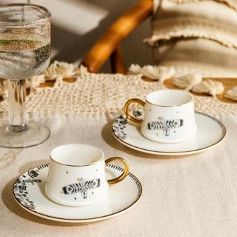 Emsan Artisan Brid New Bone 2 Kişilik Kahve Fincanı Takımı