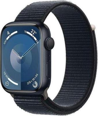 Apple Watch Series 9 Gps 45 Mm Gece Yarısı Alüminyum Kasa Ve Gece Yarısı Spor Loop