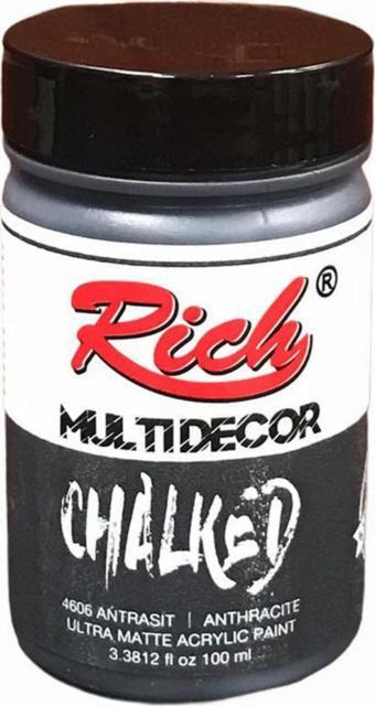 Rich Multi Decor Chalked 100ml - Antrasit 4606. - El İşi Kağıtları