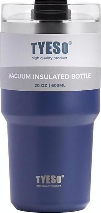 Tyeso Termos Tripletask Termos Vaku Mlu Paslanmaz Çelik Pipetli 600 Ml