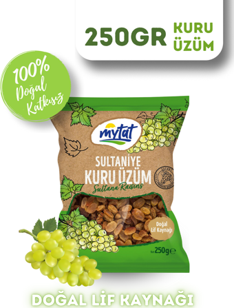 Mytat Doğal 10 No Sultaniye Kuru Üzüm 250 gr