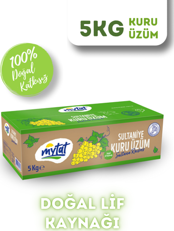 Mytat Doğal 10 No Sultaniye Kuru Üzüm 5 kg