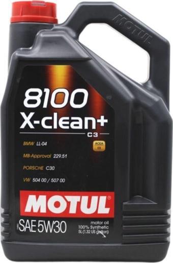 Motul 8100 X-Clean + 5W-30 Motor Yağı 5 L