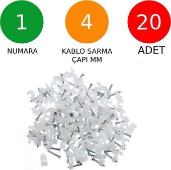 Tek-İş Beton Çivili Kablo Tutucu Kroşe No: 1 - 4 Mm 20 Adet