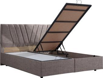 Setay Mobilya Fersa Çift Kişilik Baza Başlık Seti, Kahverengi 140x190 cm