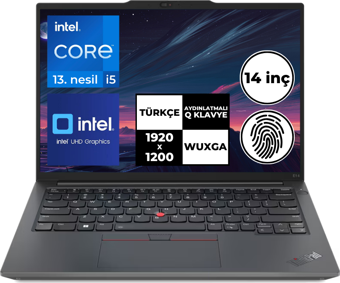 Lenovo ThinkPad E14 Gen5 i5-1335U 24 GB 1 TBSSD 14" WUXGA Windows 11 Pro 21JK0003TX BT42