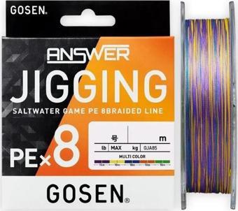 Gosen Jigging Answer PE 8 300m Jig - Tai Rubber Örgü Misina PE # 1,5 / 14 KG