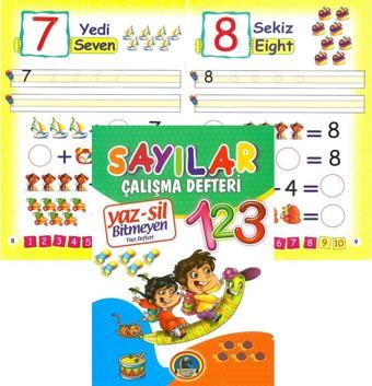 4E Defter Yaz-Sil Sayılar Karatay Yayınevi + Kalem