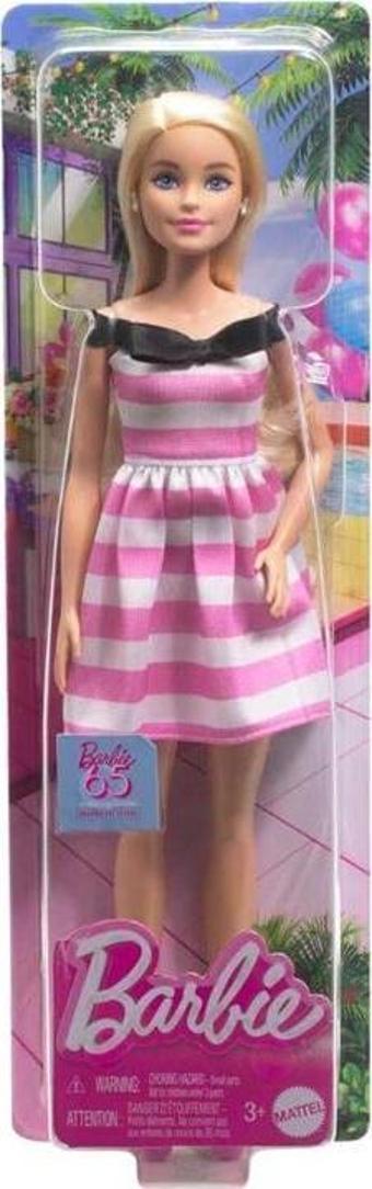 Barbie 65.Yıl Özel Pembe Elbiseli Bebek HTH66