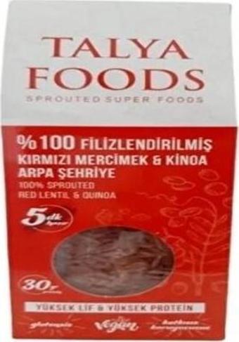 Talya Foods Talya Filizlenmiş Kırmızı Mercimek Kinoa Şehriye 200 gr