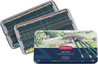 Derwent Artists Pencils Kuruboya Kalemi 72`li Teneke Kutu