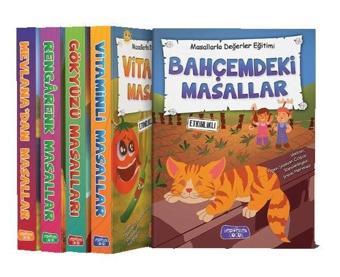 Masallarla Değerler Eğitimi Seti-5 Kitap Takım - Bilgenur Çorlu - Yediveren Yayınları