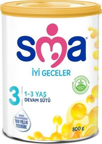 SMA İyi Geceler 3 1-3 Yaş Devam Sütü 800  gr