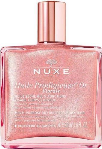 Nuxe Huile Prodigieuse OR Pembe Parıltılı Çiçeksi Çok Amaçlı Kuru Yağ 50 ml